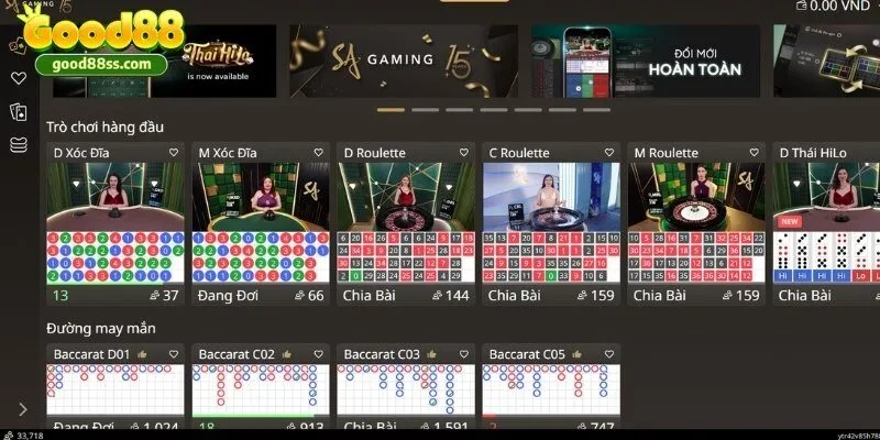 Casino Good88 - Điểm Đến Hội Tụ Hàng Loạt Sảnh Cược Danh Tiếng 3 Không gian đặt cược chuẩn quốc tế với dàn dealer xinh đẹp